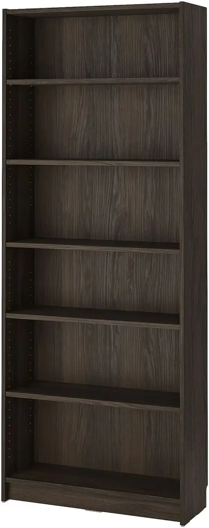 Bibliotecă Ikea Billy/Oxberg usi sticla 120x30x202 (Maro inchis Aspect Stejar)