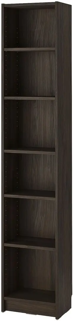 Bibliotecă Ikea Billy/Oxberg usi sticla 40x30x202 (Maro inchis Aspect Stejar)