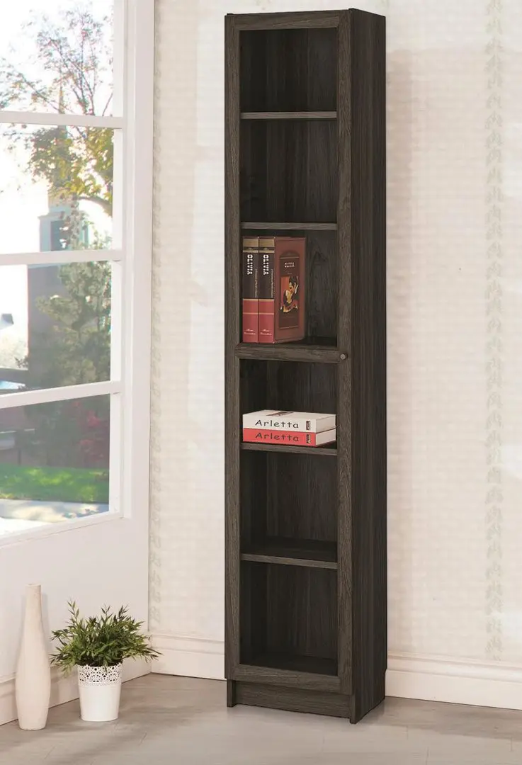 Bibliotecă Ikea Billy/Oxberg usi sticla 40x30x202 (Maro inchis Aspect Stejar)