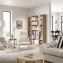 Biblioteca Ikea Billy/Oxberg usi sicla/unitate suplimentara 160x30x202 (Aspect Stejar) Thumb