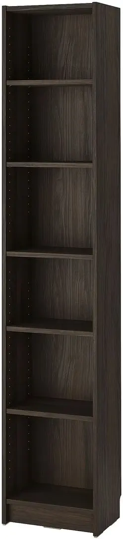 Bibliotecă Ikea Billy/Oxberg usi sticla/unitate suplimentara 200x30x237 (Maro inchis Aspect Stejar)