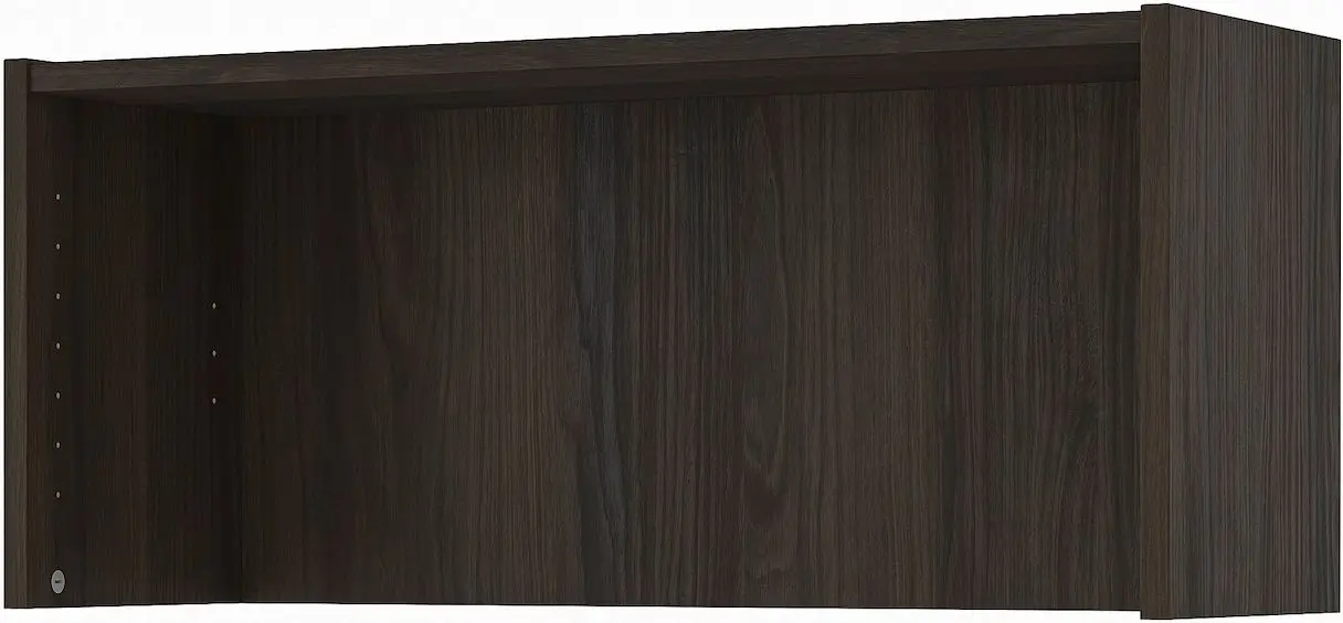 Bibliotecă Ikea Billy/Oxberg usi sticla/unitate suplimentara 200x30x237 (Maro inchis Aspect Stejar)