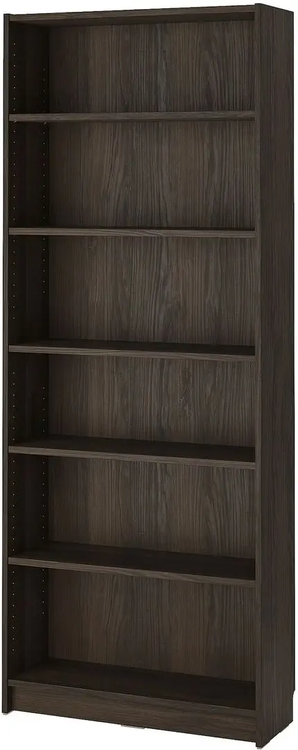 Bibliotecă Ikea Billy/Oxberg usi sticla/unitate suplimentara 80x30x237 (Maro inchis Aspect Stejar)