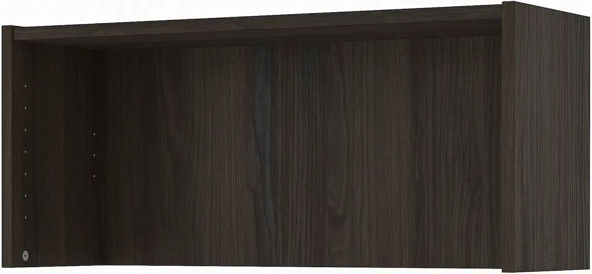 Bibliotecă Ikea Billy/Oxberg usi sticla/unitate suplimentara 80x30x237 (Maro inchis Aspect Stejar)