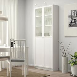 Biblioteca Ikea Billy panou/usa sticla 80x30x202 (Alb) Thumb