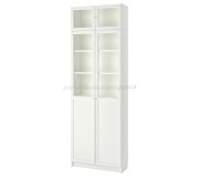 Книжный шкаф Ikea Billy верхние полки/панель/дверцы 80x30x237 (Белый)