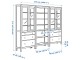 Книжный шкаф Ikea Hemnes дверцы/ящики 270x197 (Белая Морилка/Светло-коричневый)