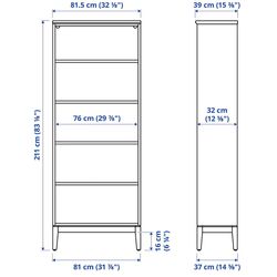 Etajera Ikea Idanas 81x39x211 (Alb) Thumb