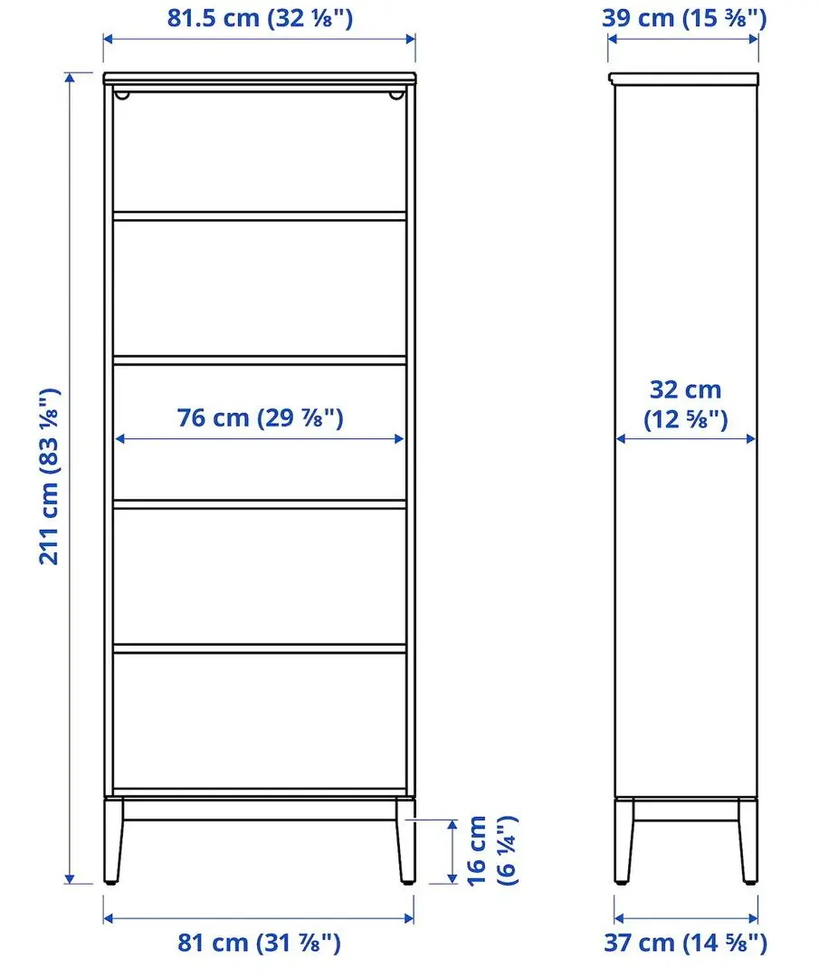 Etajera Ikea Idanas 81x39x211 (Alb)