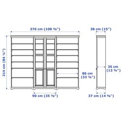 Biblioteca Ikea Liatorp 276x214 (Alb) Thumb
