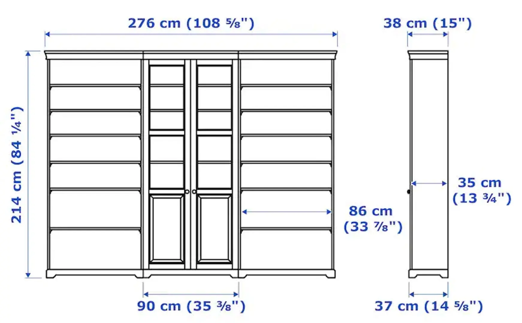 Biblioteca Ikea Liatorp 276x214 (Alb) - 2