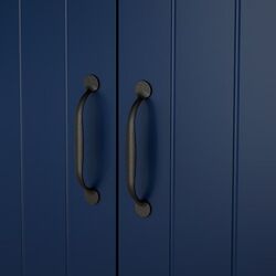 Biblioteca Ikea Skruvby 130x140 (Negru-Albastru) Thumb