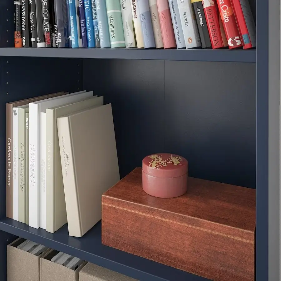 Etajera Ikea Skruvby 60x140 (Negru-Albastru)