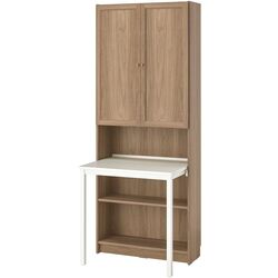 Bibliotecă cu birou Ikea Billy/Oxberg 80x202 (Aspect Stejar/Alb) Thumb