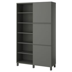 Etajera Ikea Besta 120x42x202 (Gri Inchis/Vasterviken Gri Inchis) Thumb