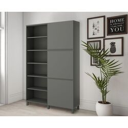 Etajera Ikea Besta 120x42x202 (Gri Inchis/Vasterviken Gri Inchis)