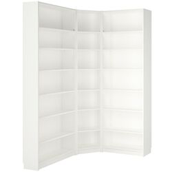 Etajera coltar Ikea Billy 136/136x28x237 (Alb)