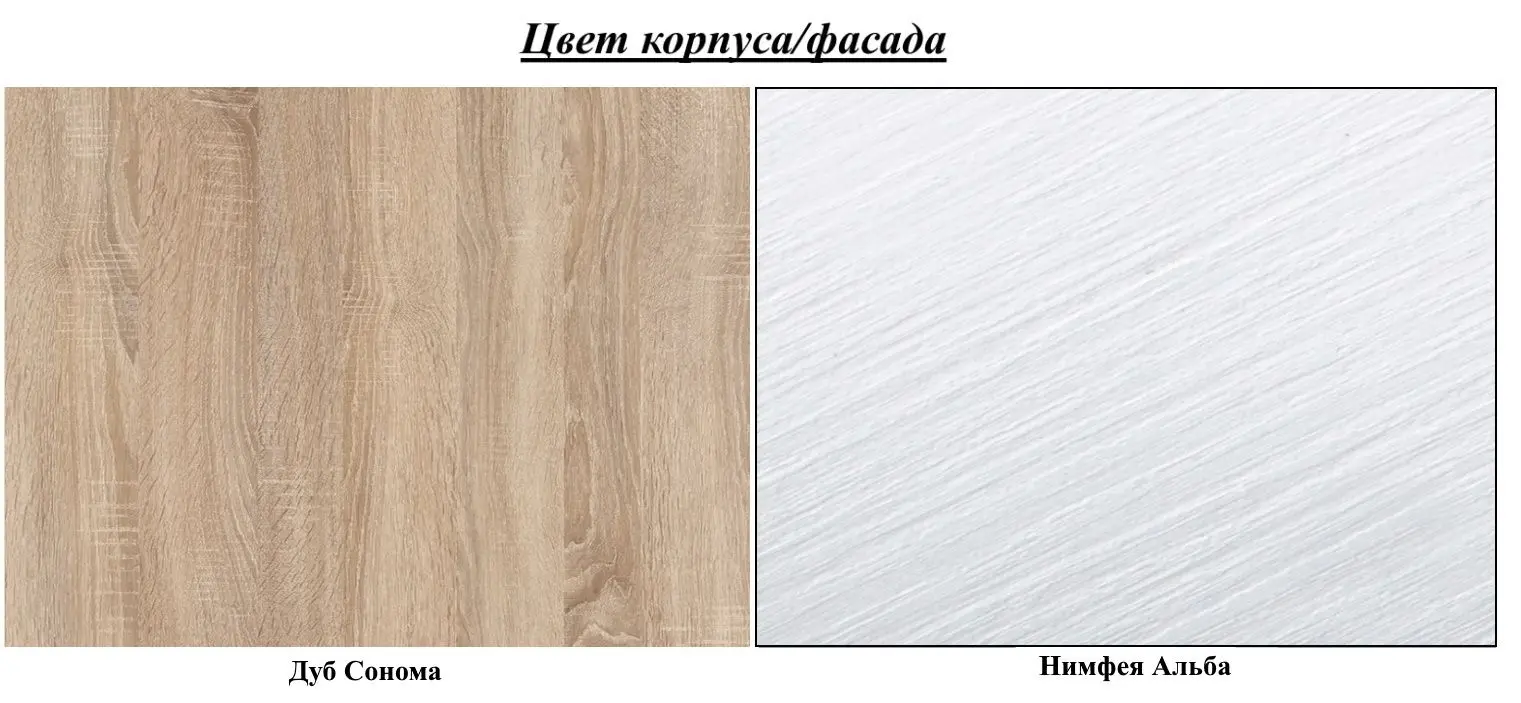 Шкаф Компанит МГ-1 80x203x51.6 (Дуб Сонома/Нимфея Альба) - 3