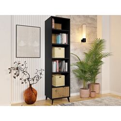 Etajera Mirjan24 Oksawi/Ovessi 1SZ (Artisan Oak/Black)