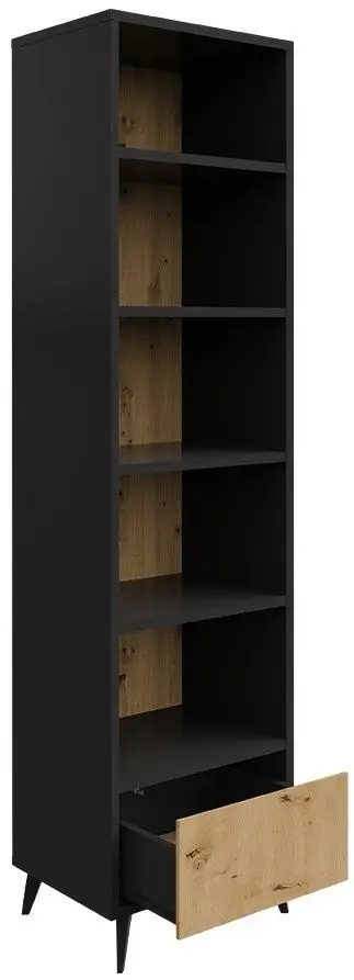 Etajera Mirjan24 Oksawi/Ovessi 1SZ (Artisan Oak/Black)