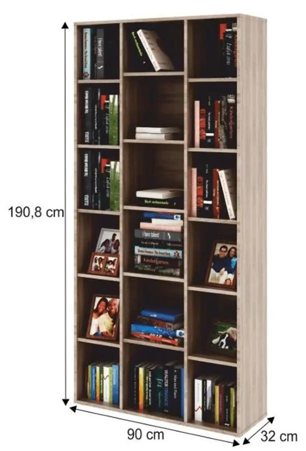 Книжный стеллаж Tempo Kondela Dunaj Typ 13 (Sonoma Oak) - 3