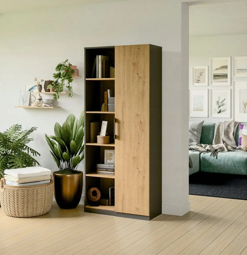 Etajera TopEshop RD-80 (Anthracite/Artisan Oak)