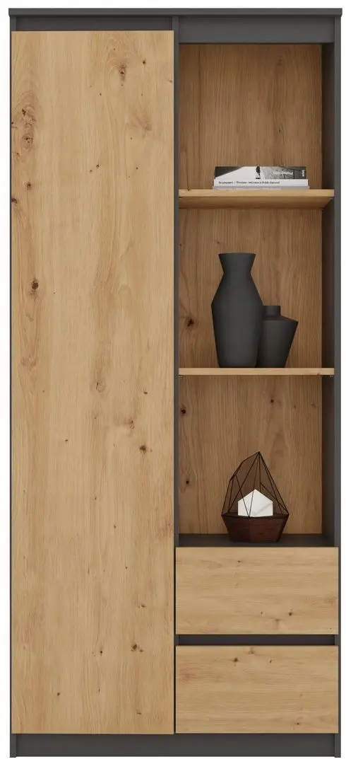 Etajera TopEshop RS-80 Bily (Anthracite/Artisan Oak)