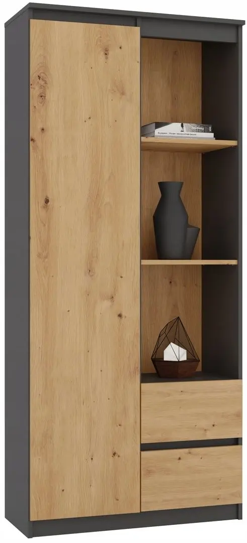 Etajera TopEshop RS-80 Bily (Anthracite/Artisan Oak)