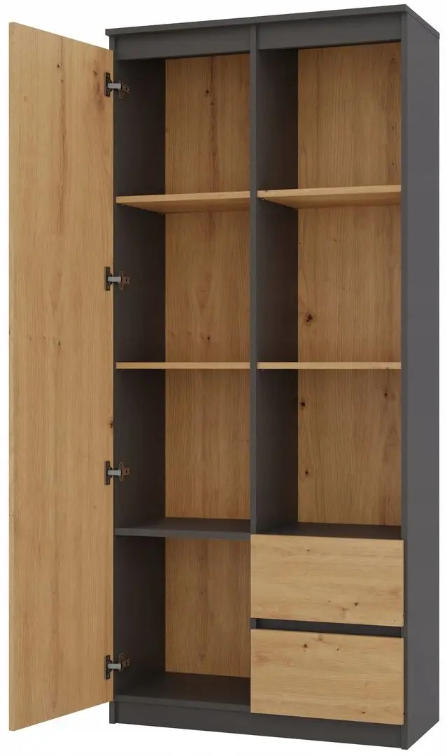 Etajera TopEshop RS-80 Bily (Anthracite/Artisan Oak)