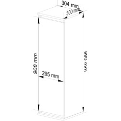 Dulap suspendat Akord W30 (White/Graphite Grey) Thumb