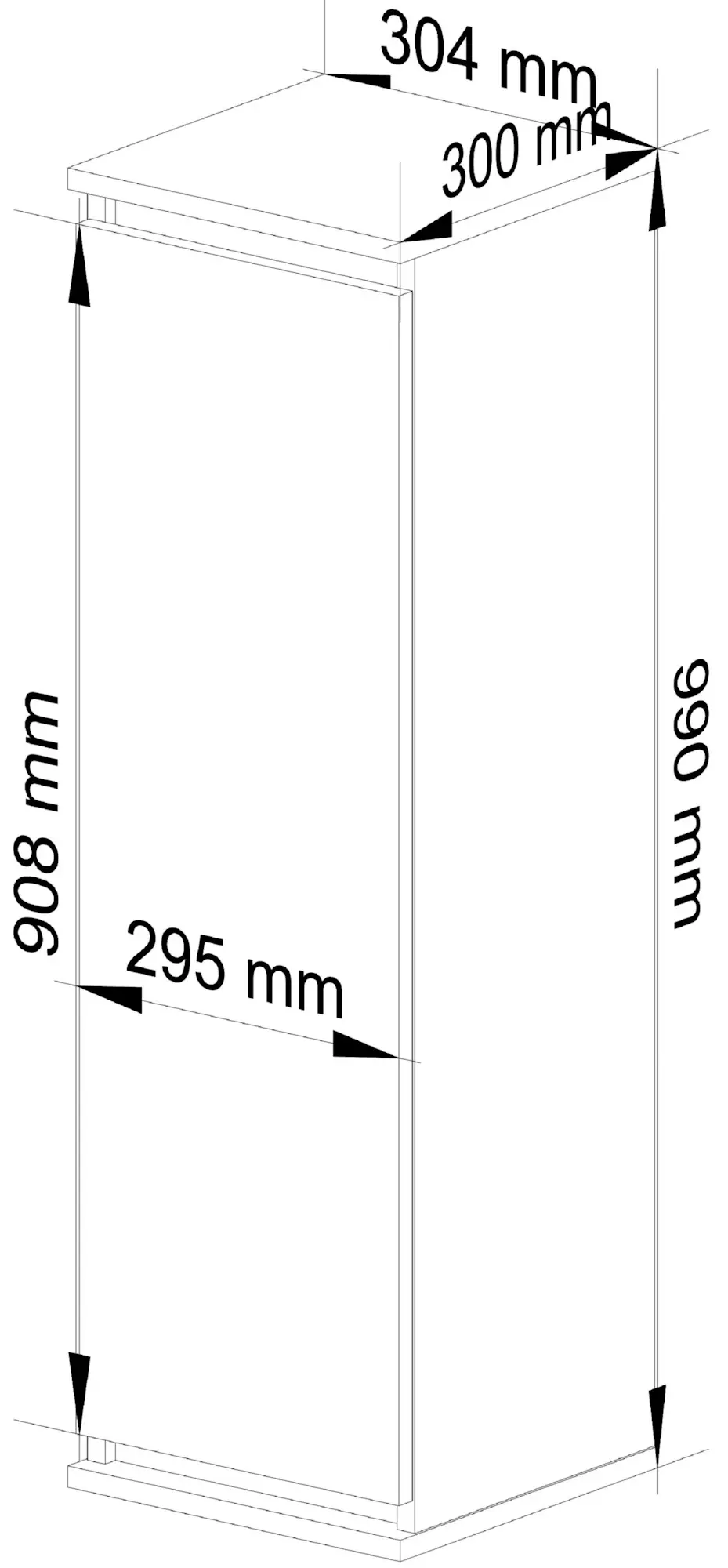 Dulap suspendat Akord W30 (White/Graphite Grey)