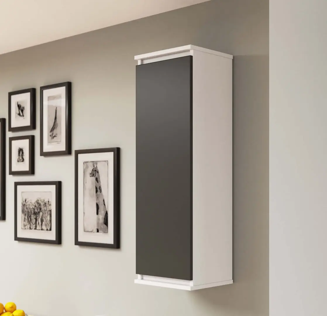 Dulap suspendat Akord W30 (White/Graphite Grey)