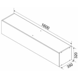 Dulap suspendat Ambianta Palermo 1.6m (Alb/Bardolino) Thumb