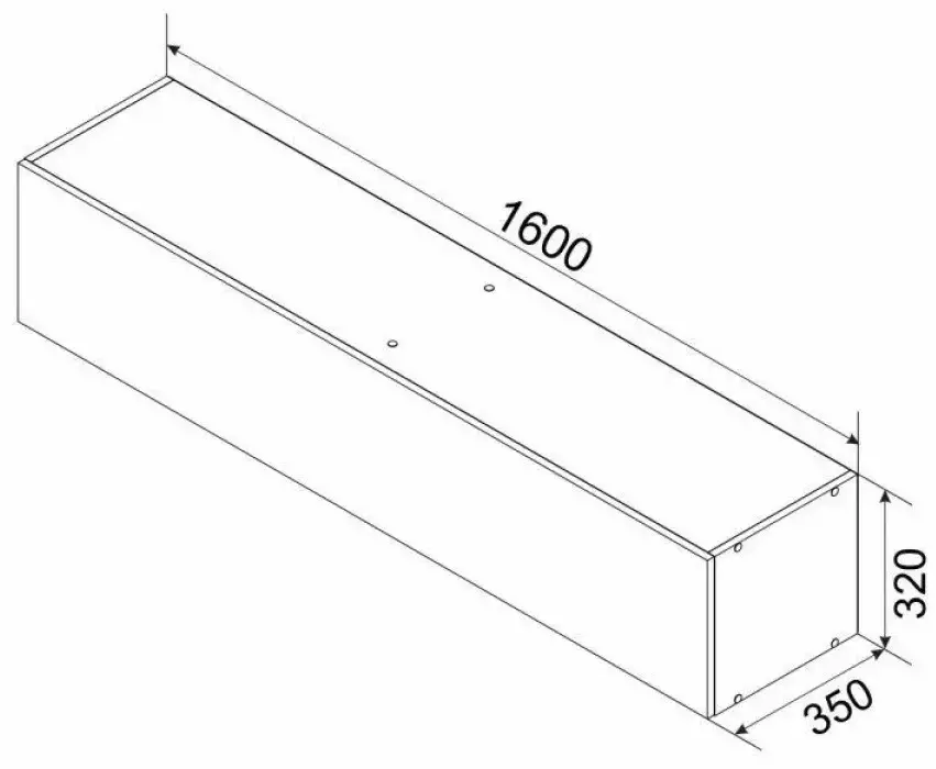 Dulap suspendat Ambianta Palermo 1.6m (Alb/Bardolino) - 2