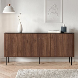 Тумба Halmar Solano KM-1 (Walnut/Black Marble)