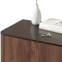 Тумба Halmar Solano KM-1 (Walnut/Black Marble) Thumb