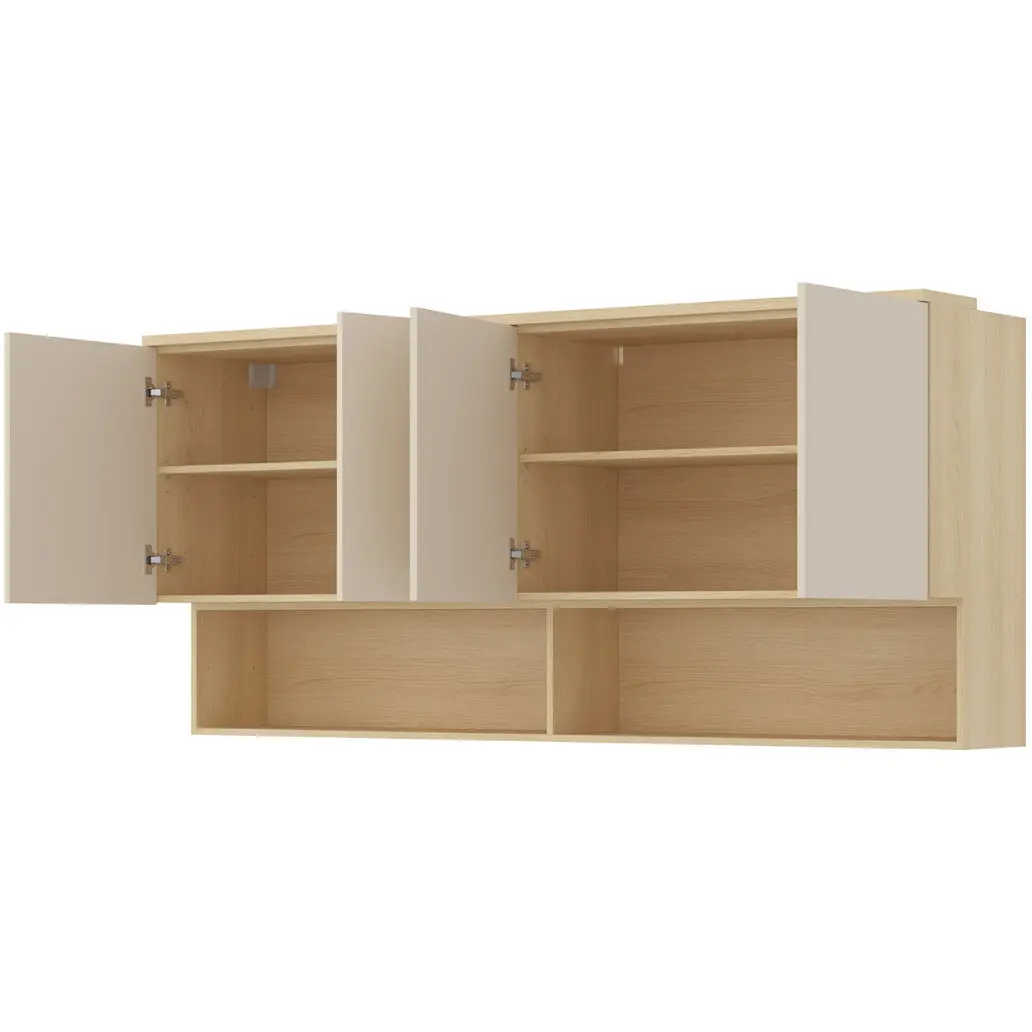 Настенный шкаф Helvetia Terra 24LBON13 (Lindberg oak/Sand beige) - 4