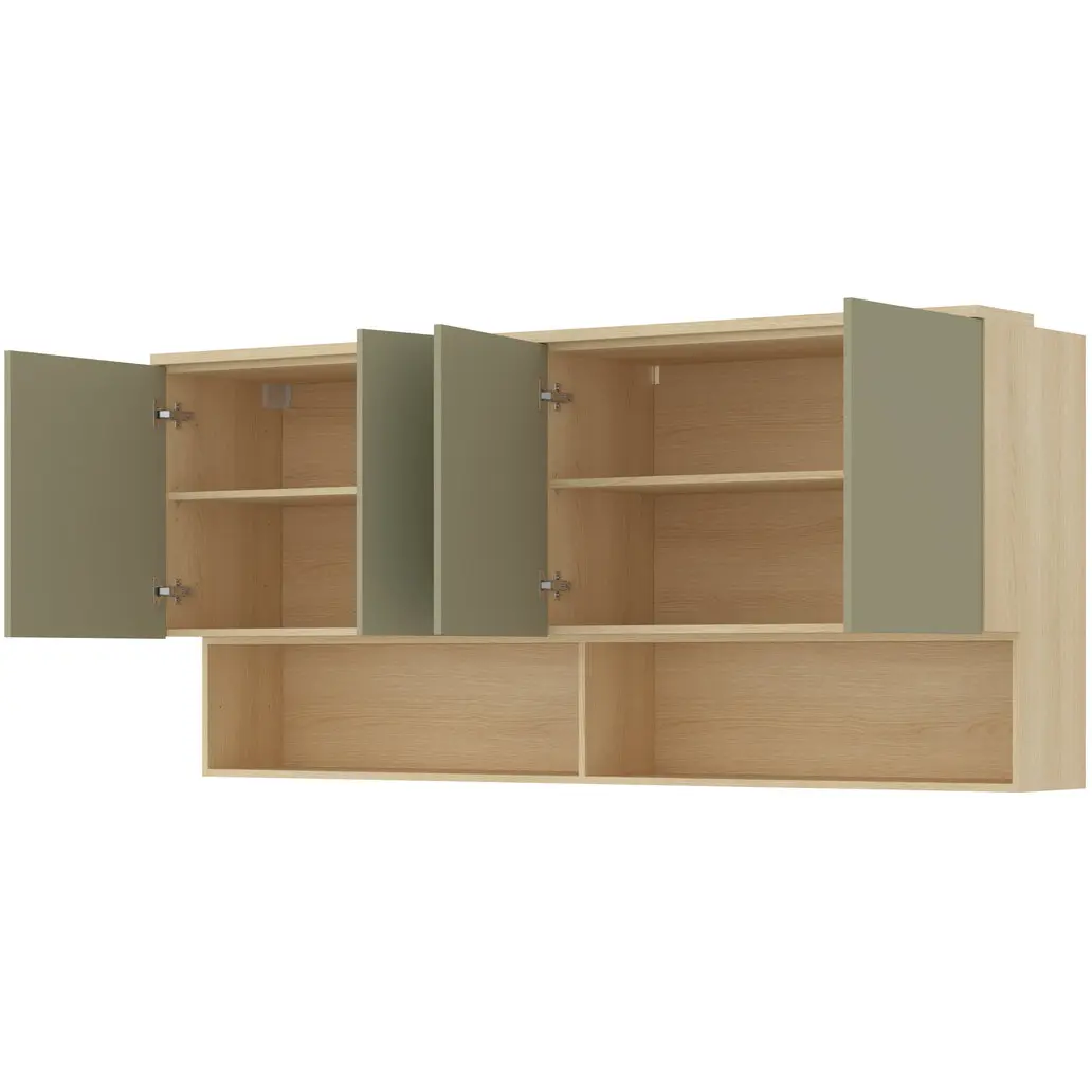 Dulap de perete Helvetia Terra 24LEON13 (Lindberg oak/Eucalyptus) - 4
