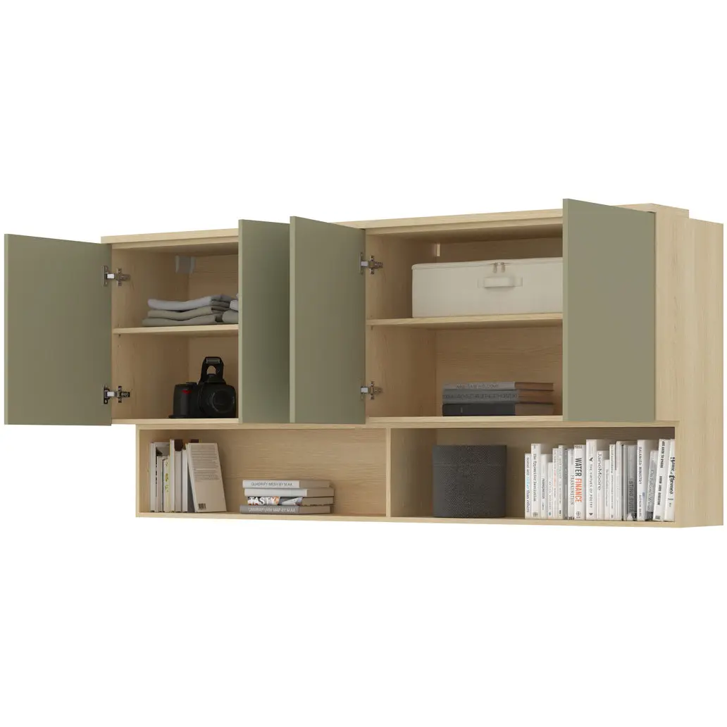 Dulap de perete Helvetia Terra 24LEON13 (Lindberg oak/Eucalyptus) - 5