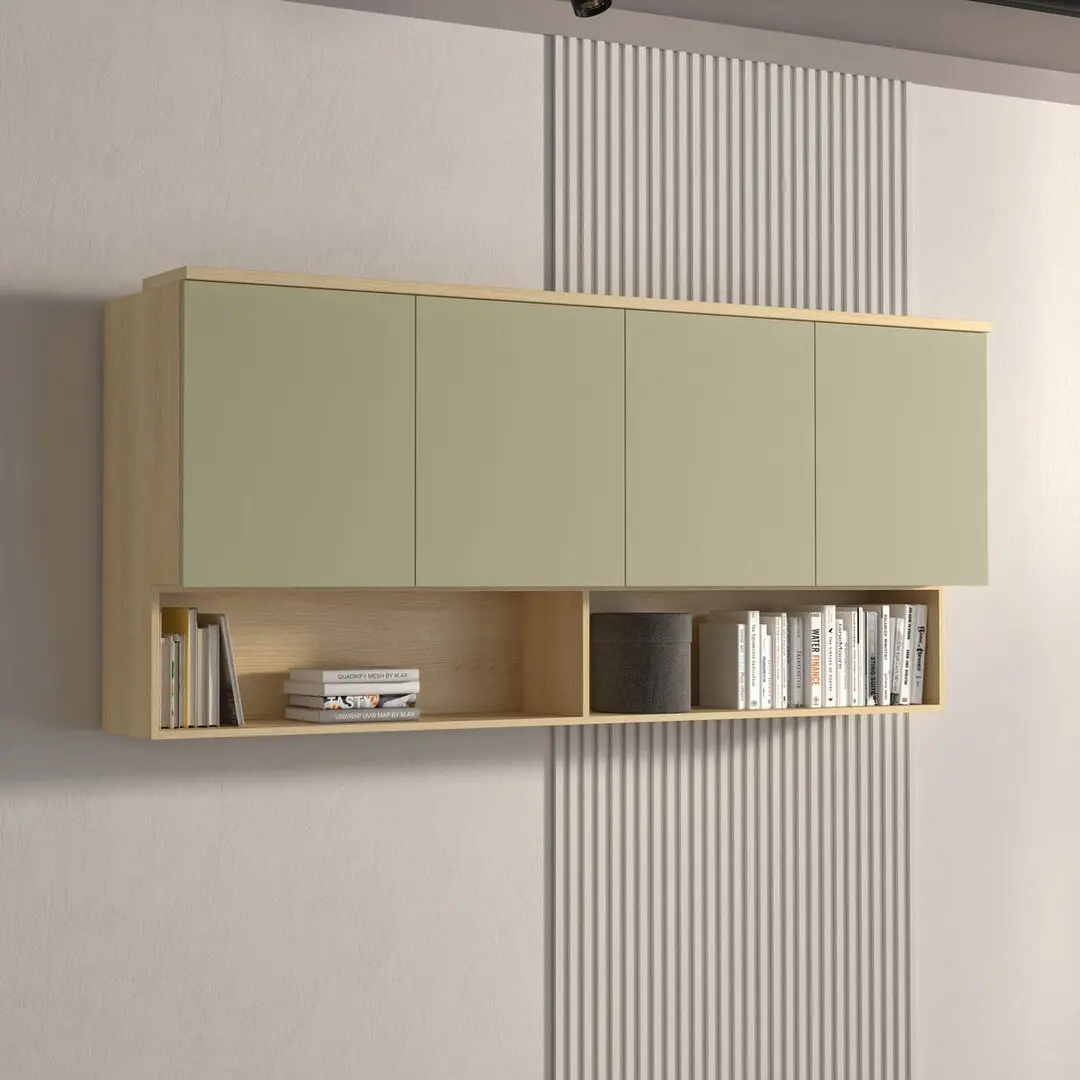 Dulap de perete Helvetia Terra 24LEON13 (Lindberg oak/Eucalyptus)