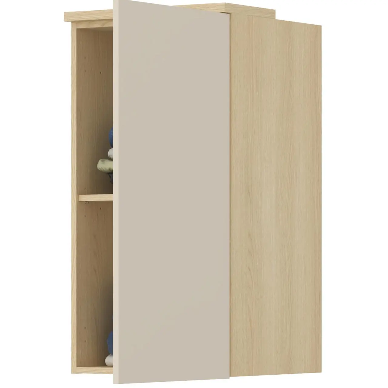 Настенный шкафчик Helvetia Terra 24LBON10 (Lindberg oak/Sand beige) - 6