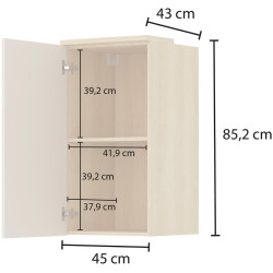 Настенный шкафчик Helvetia Terra 24LBON10 (Lindberg oak/Sand beige) Thumb