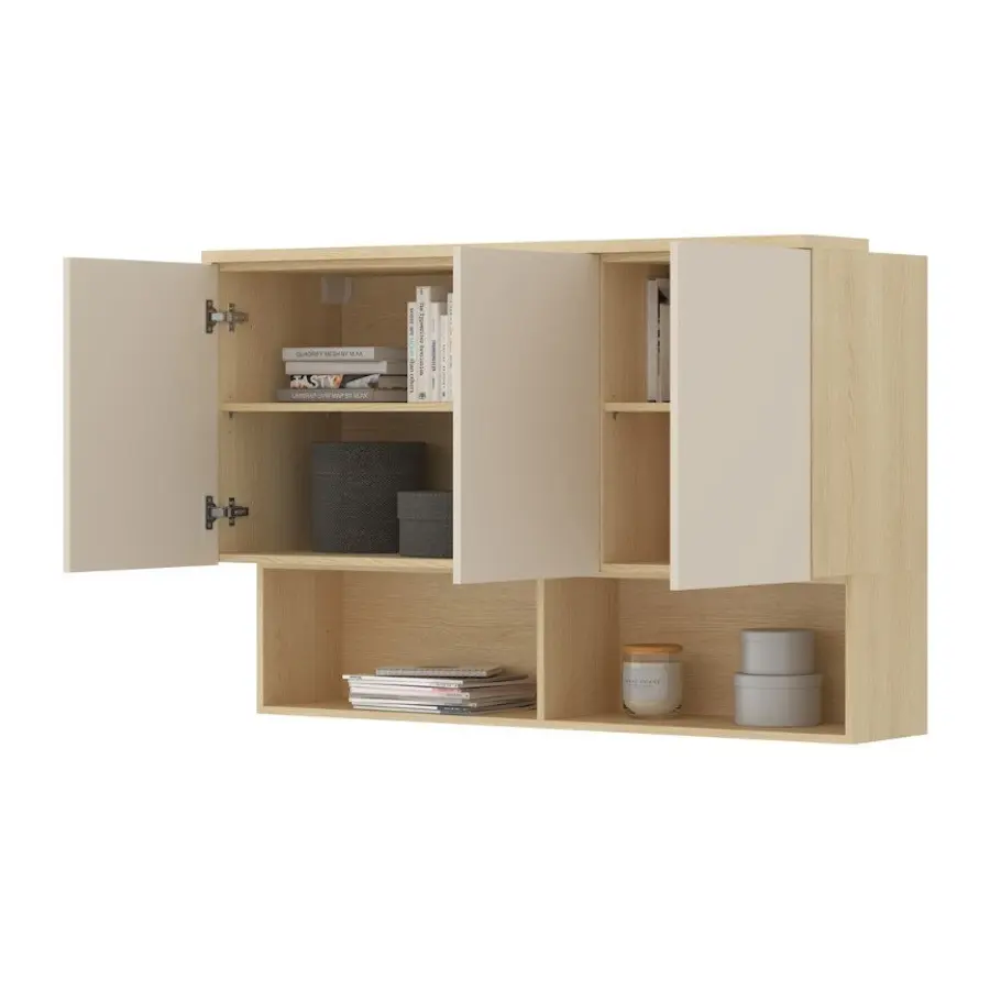 Настенный шкафчик Helvetia Terra 24LBON11 (Lindberg oak/Sand beige) - 4