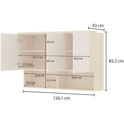 Настенный шкафчик Helvetia Terra 24LBON11 (Lindberg oak/Sand beige) Thumb