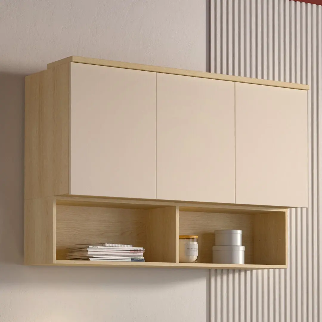 Настенный шкафчик Helvetia Terra 24LBON11 (Lindberg oak/Sand beige)