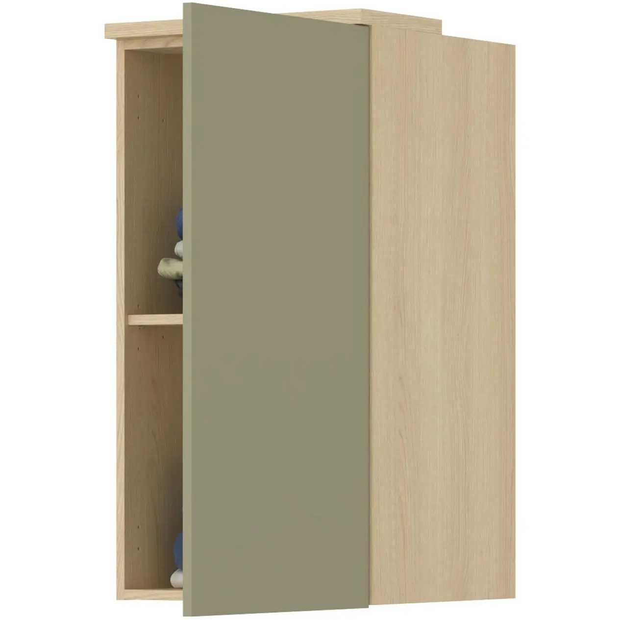 Dulap de perete Helvetia Terra 24LEON10 (Lindberg oak/Eucalyptus) - 6