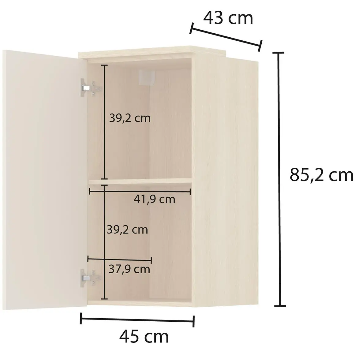 Dulap de perete Helvetia Terra 24LEON10 (Lindberg oak/Eucalyptus) - 7