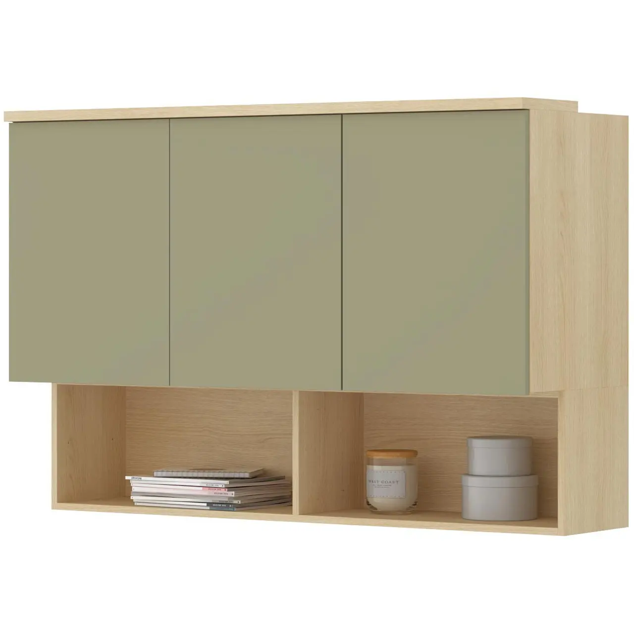 Dulap de perete Helvetia Terra 24LEON11 (Lindberg oak/Eucalyptus) - 3