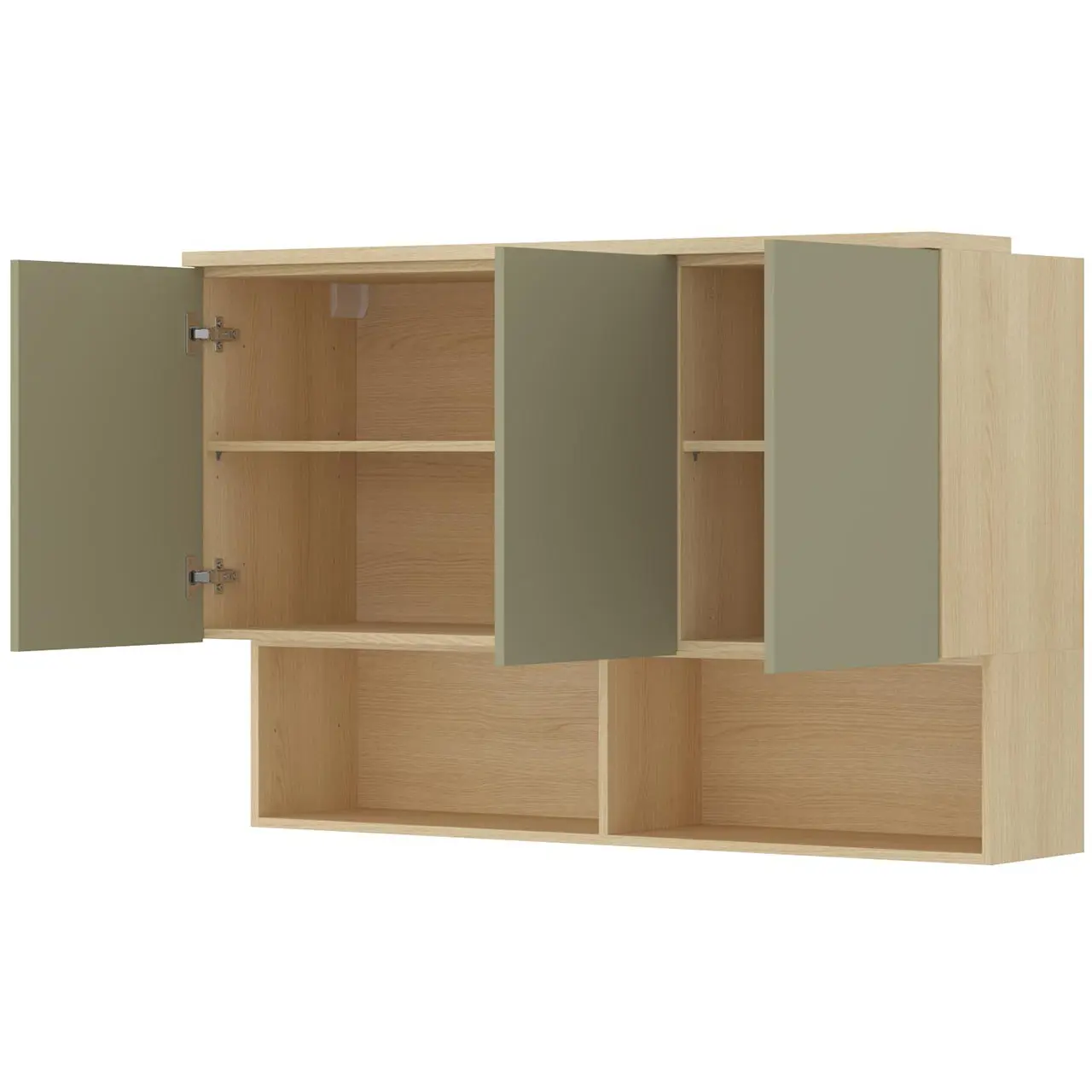 Dulap de perete Helvetia Terra 24LEON11 (Lindberg oak/Eucalyptus) - 4