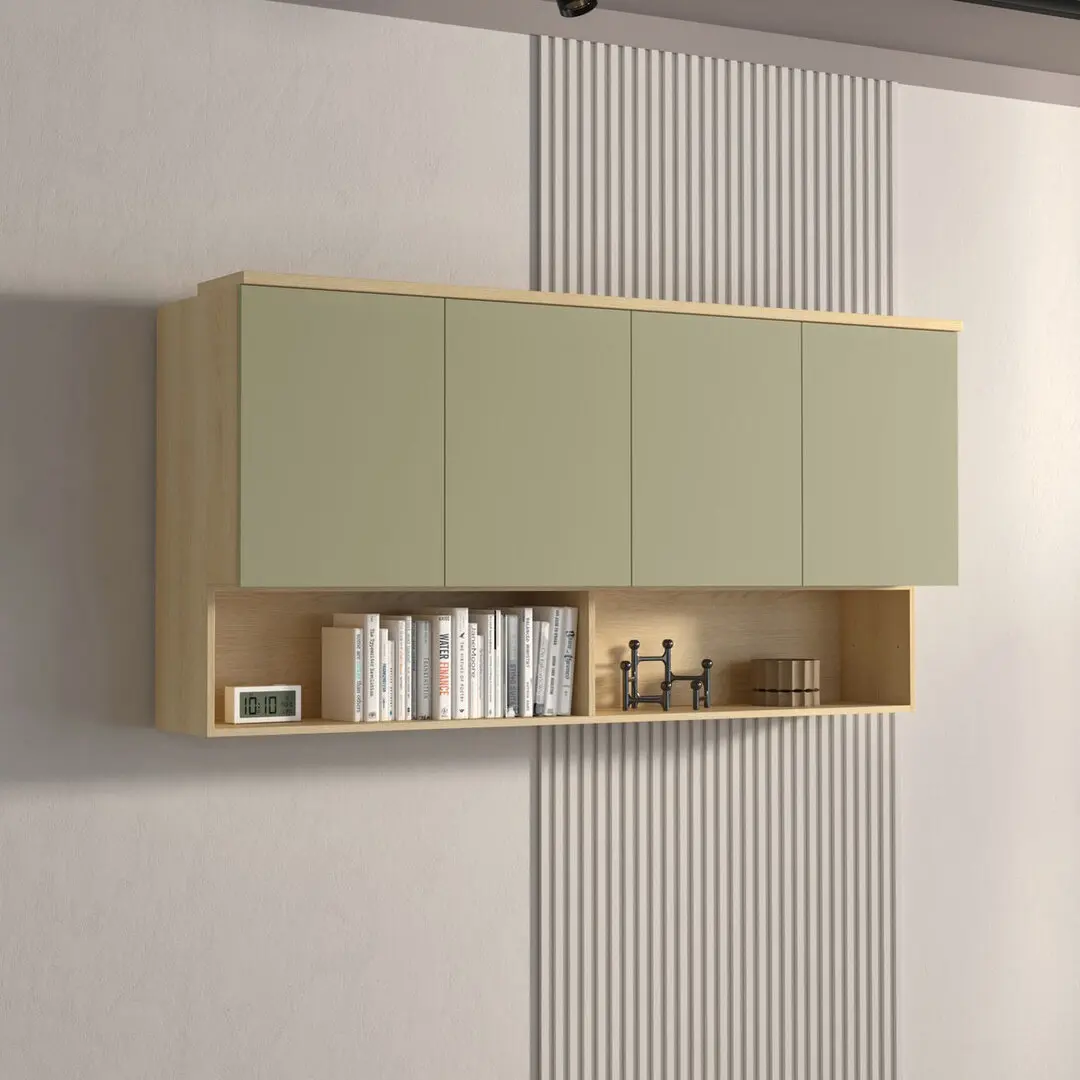 Dulap de perete Helvetia Terra 24LEON12 (Lindberg oak/Eucalyptus)